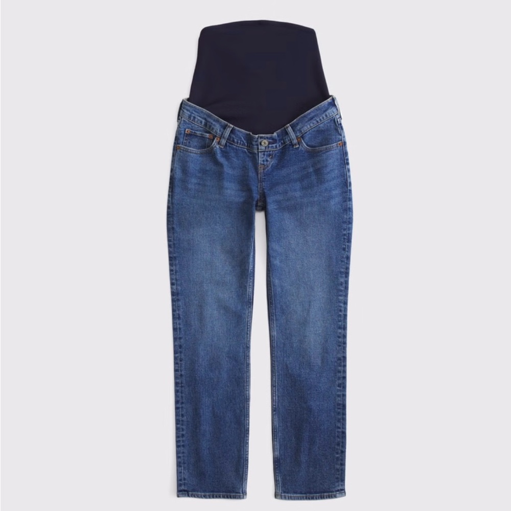 Women's Maternity Straight Jeans - Medium Wash